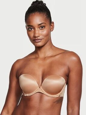 Strapless lasenza Cream silk Bra size 34B